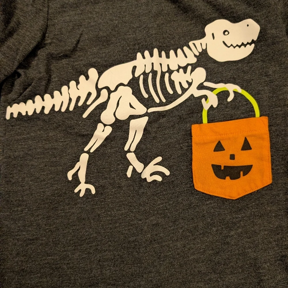 Cat & Jack Toddler Boy Halloween Dino Shirt & Pant Set in Size 4T